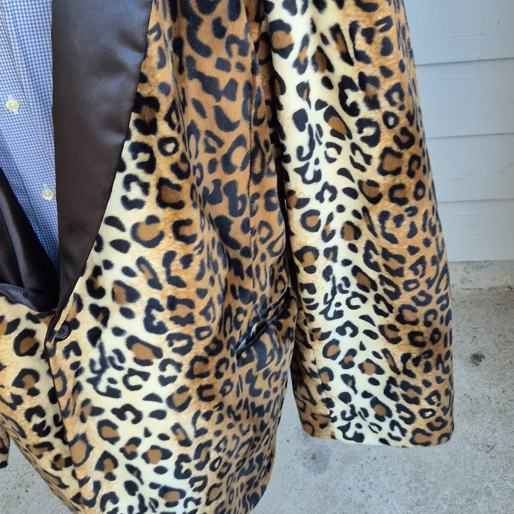 NINE DEEP Leopard Print Costume Sz 4XL Mens Sport Coat Blazer Dinner‎ Jacket